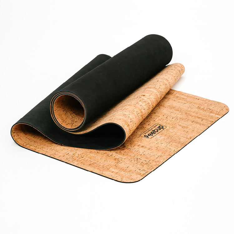 The FeetUp Yoga Mat  Organic Non Slip Cork Yoga Mat from FeetUp