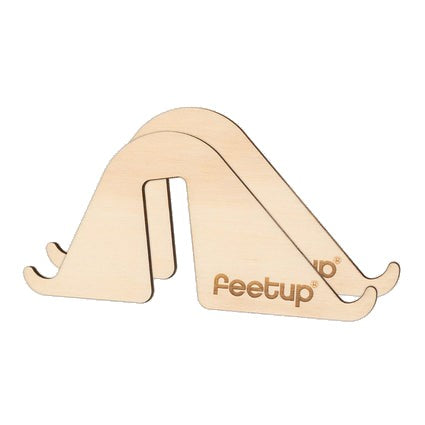FeetUp patented wooden phone holder